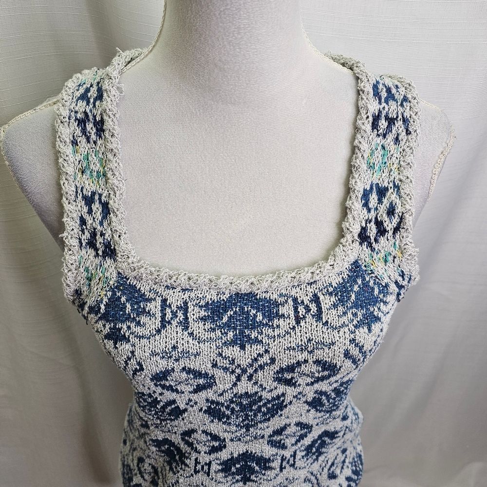 Anthropologie Pilcro Gray and Blue Knit Tank Top Size Small - Picture 6 of 11